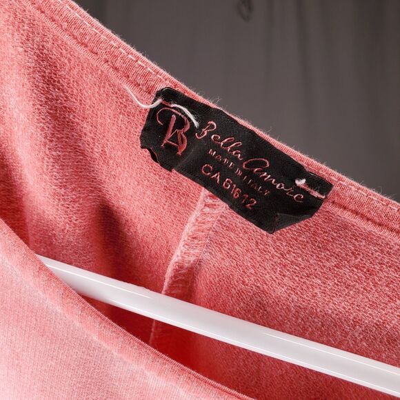 Belle Amore Italy Sequin Top Women L/XL Pink Fleece Drawstring Shabby Chic Boho - Picture 3 of 7